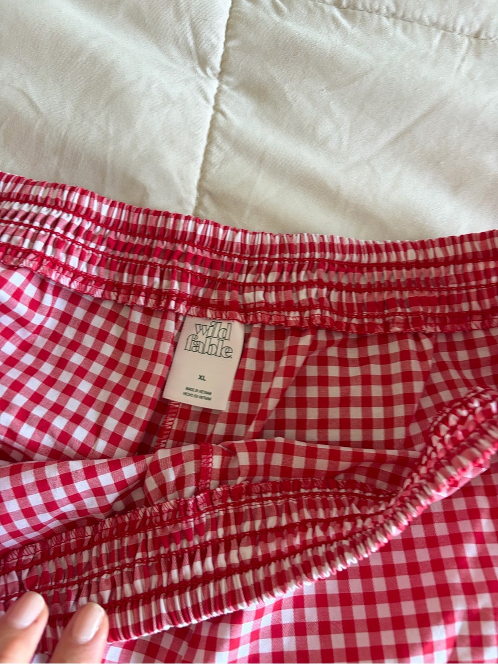 wild fable Red and White Gingham Shorts
